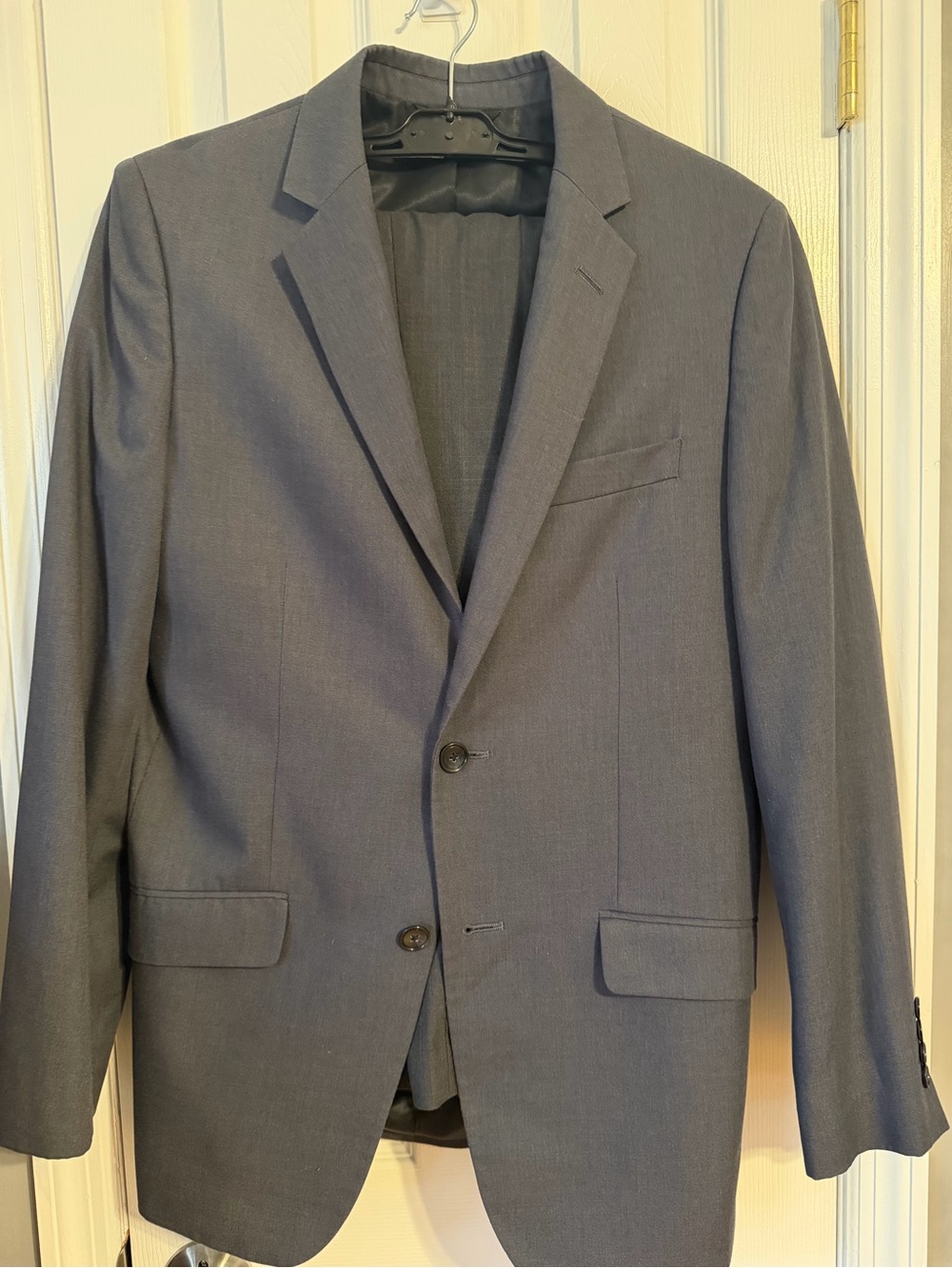 Apt. 9 Men's Navy Blue Two-Button Blazer 38R  Matching Pants 30/32 Slim Fit